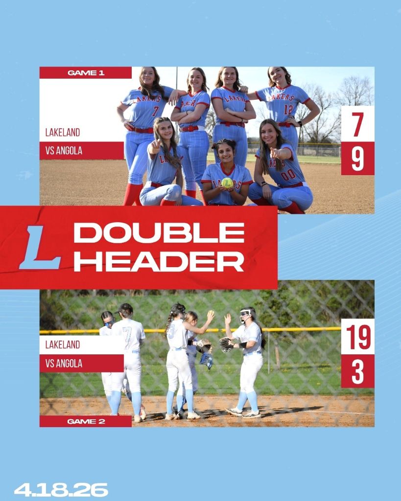 Lakeland splits softball DH with Angola